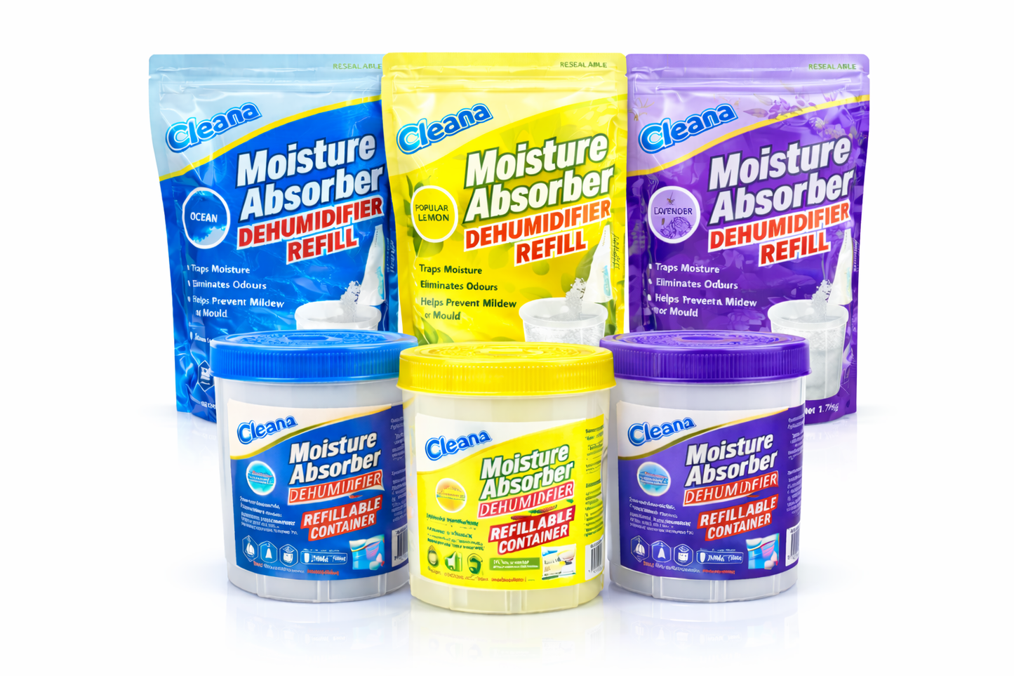 Refillable Combo Moisture Absorber Value Pack