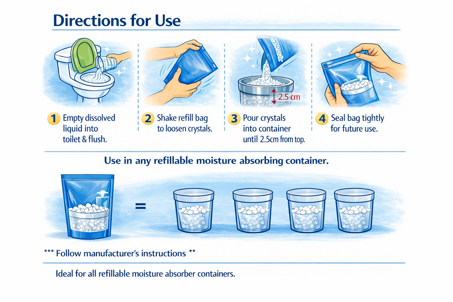 Refillable Combo Moisture Absorber Value Pack