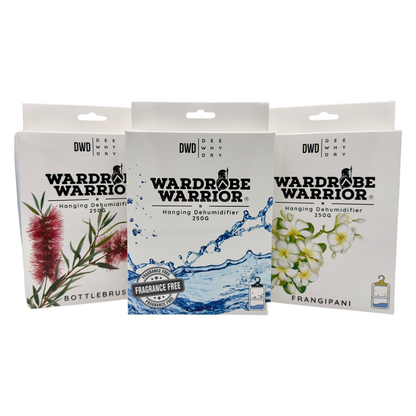 Wardrobe Warrior Hanging Moisture Absorber Dehumidifier Bags 250g